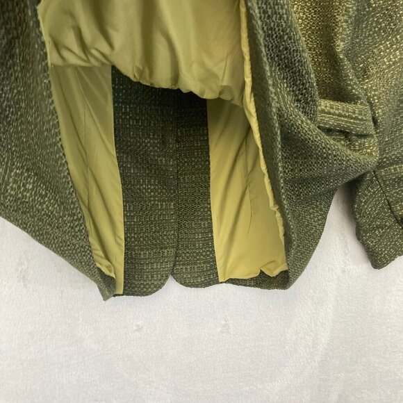 Coldwater Creek Green Tweed Blazer Jacket Womens 18 Academia Holiday Christmas - Picture 16 of 16